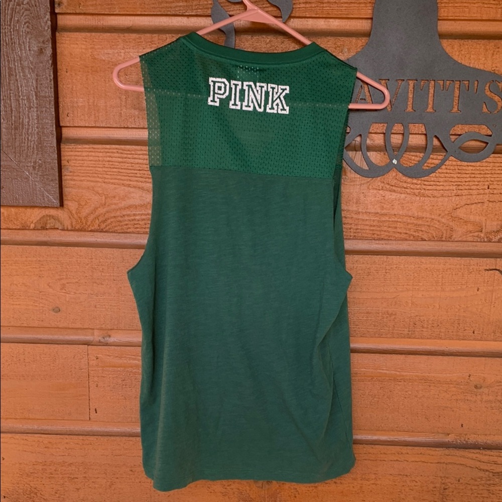Oregon Go Ducks Green Tank Top by PINK - Picture 2 of 4